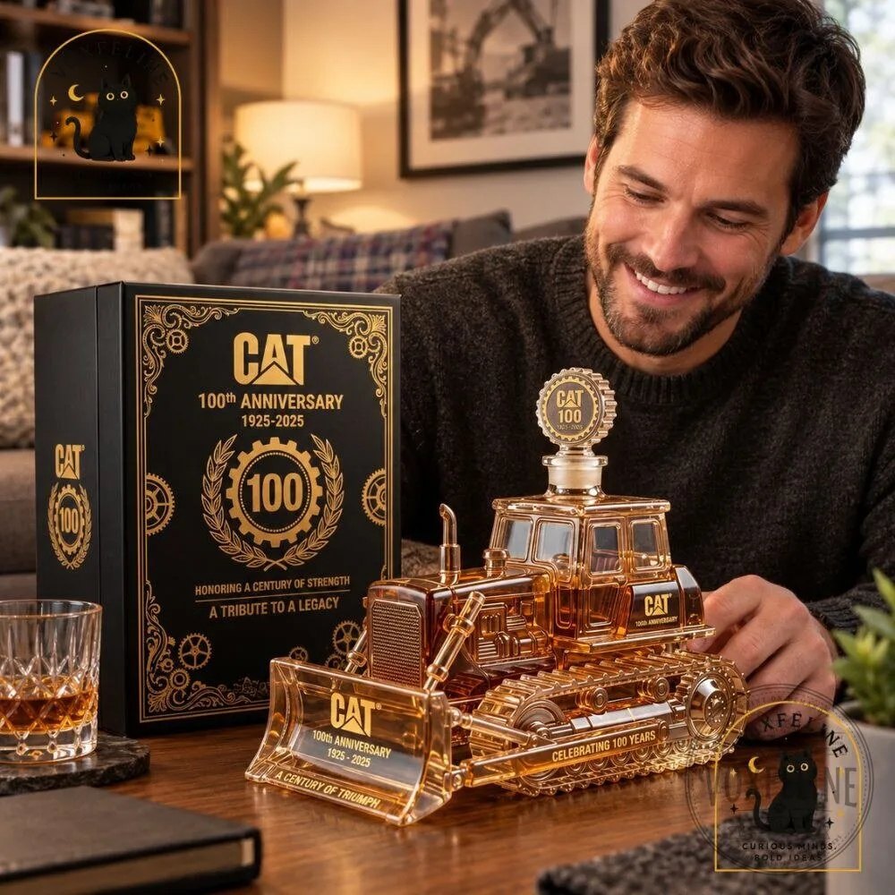 Caterpillar 100th Anniversary Bulldozer Shaped Whiskey Decanter Gift 4 Caterpillar 100th Anniversary Bulldozer Shaped Whiskey Decanter Gift