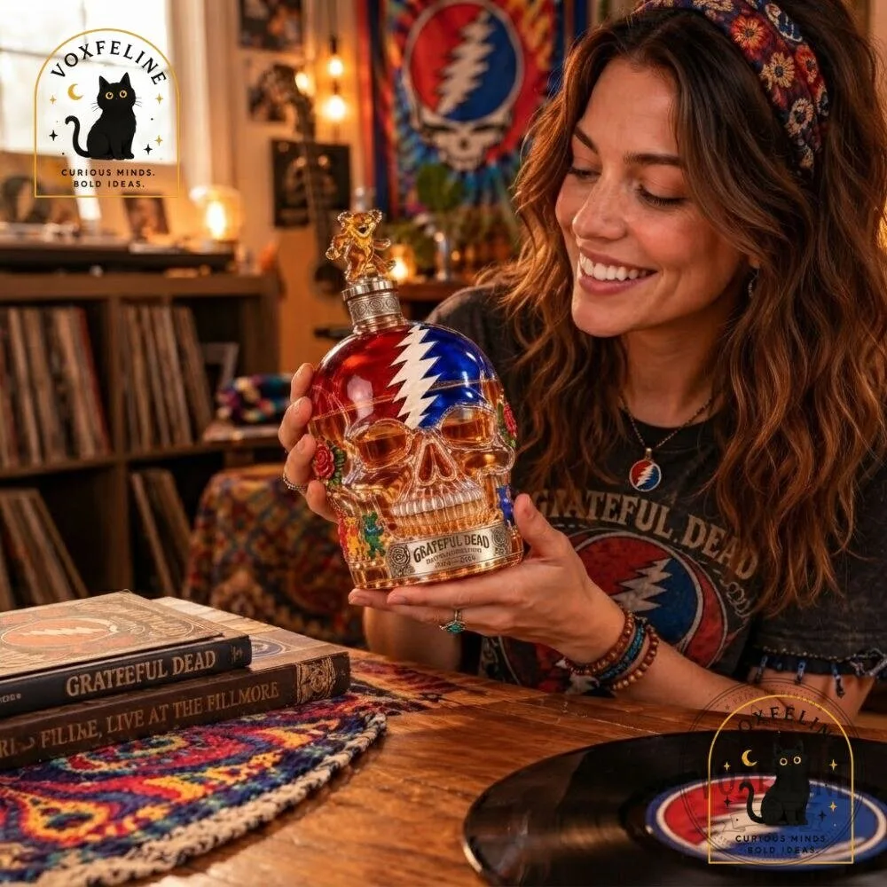Grateful Dead 60th Anniversary Whiskey Decanter Skull Bottle 6 Grateful Dead 60th Anniversary Whiskey Decanter Skull Bottle