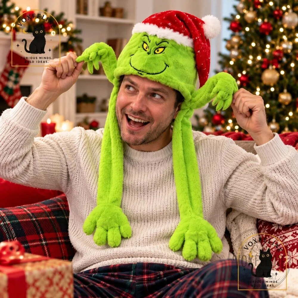 The Grinch Plush Christmas Hat with Moving Ears 2026 Funny Squeeze-Activated Hat 7 The Grinch Plush Christmas Hat with Moving Ears 2026 Funny Squeeze-Activated Hat