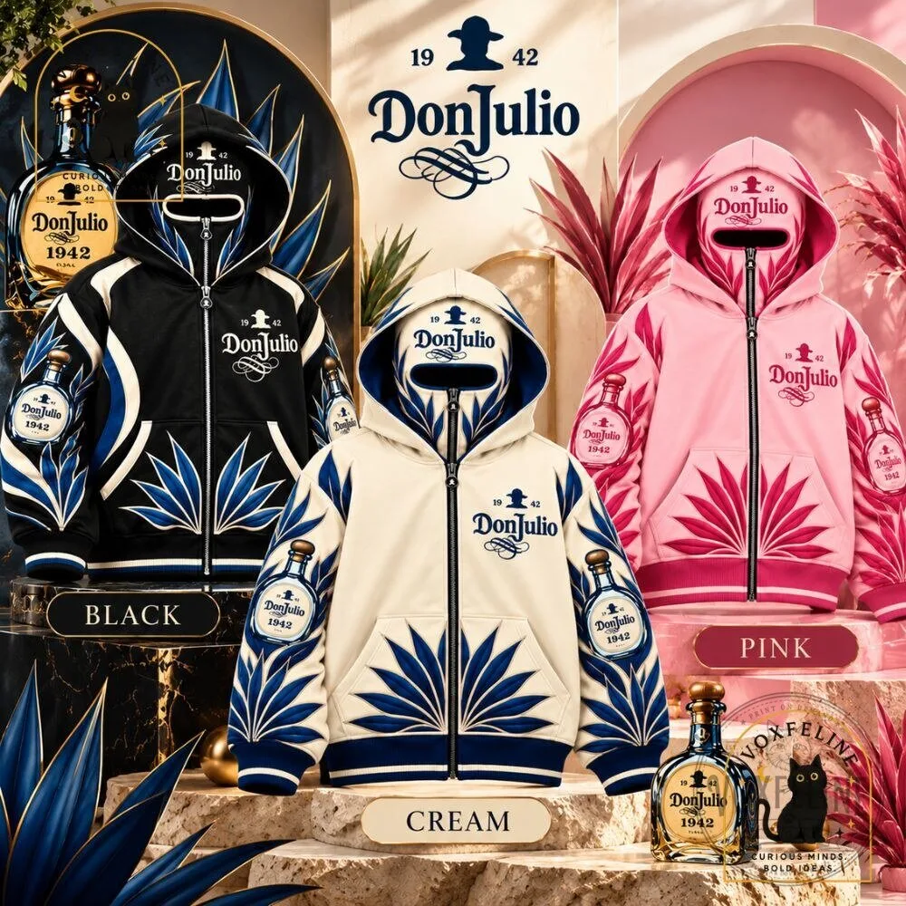 Don Julio Hoodie Full Zip UnZips Balaclava Mask Up Hoodie