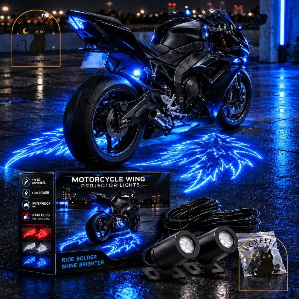 Enhance Your Ride: MyRiderCo Elite Motorcycle LED Projector Lights 1 MyRiderCo Elite LED Wings Projection Kit Waterproof Motorcycle LED Projector Lights